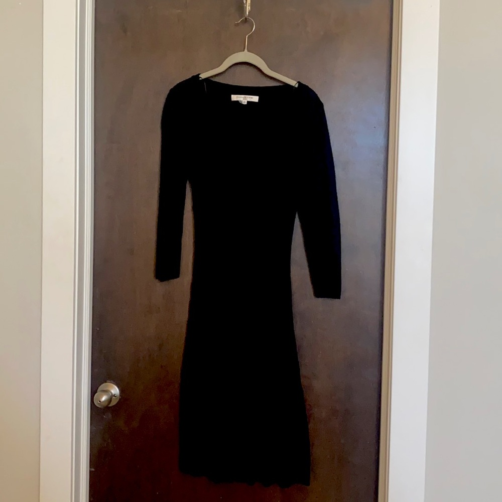 Black Evan Picone medium sweater dress